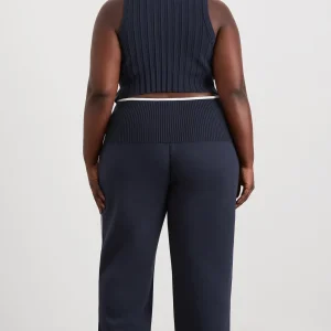 Fashion Aje ATHLETICA Racer Split Knit Top 107 Galaxy Blue