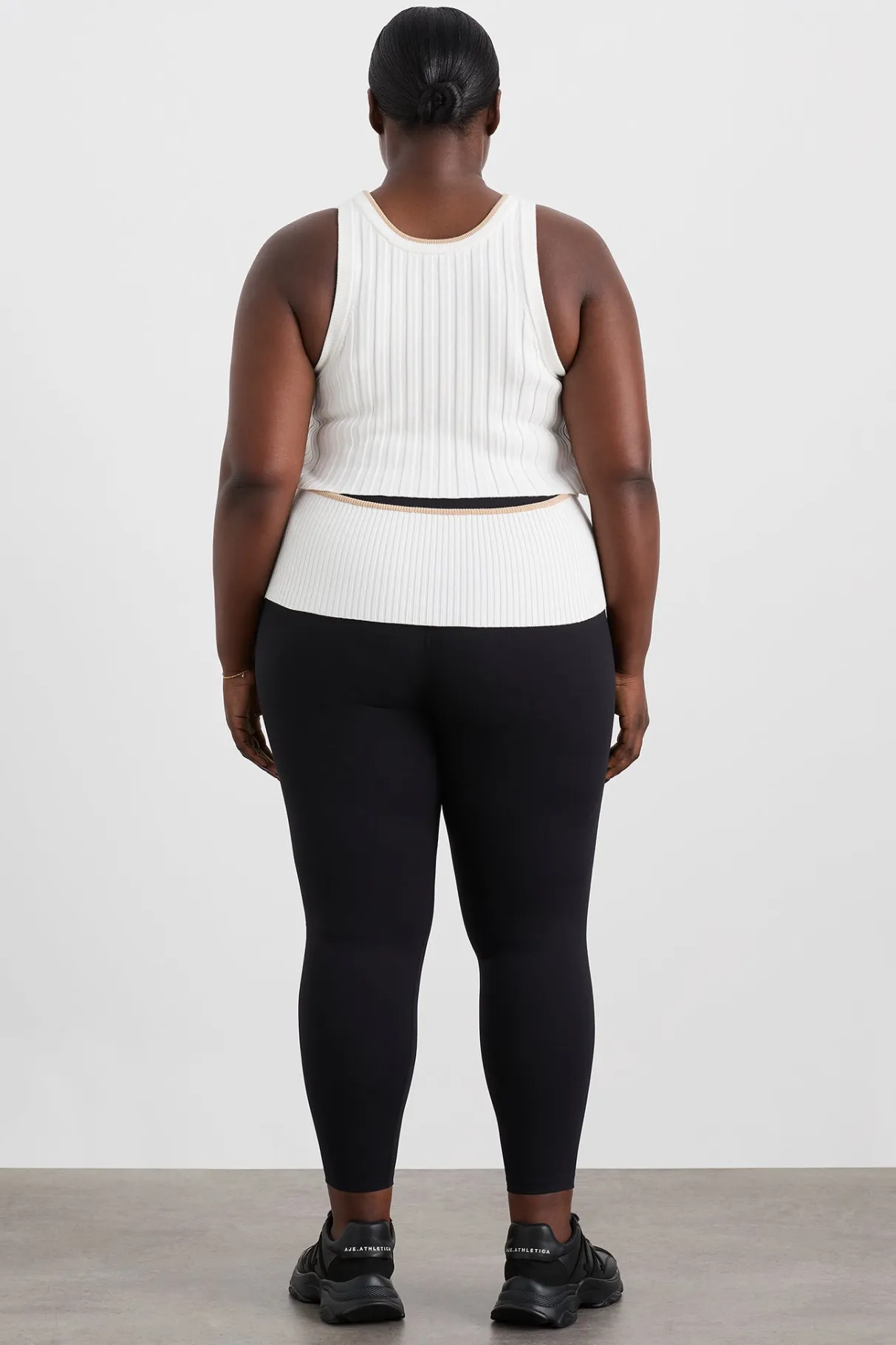 racer_split_knit_top__12.webp Discount Aje ATHLETICA Racer Split Knit Top 107 White/Natural Tan