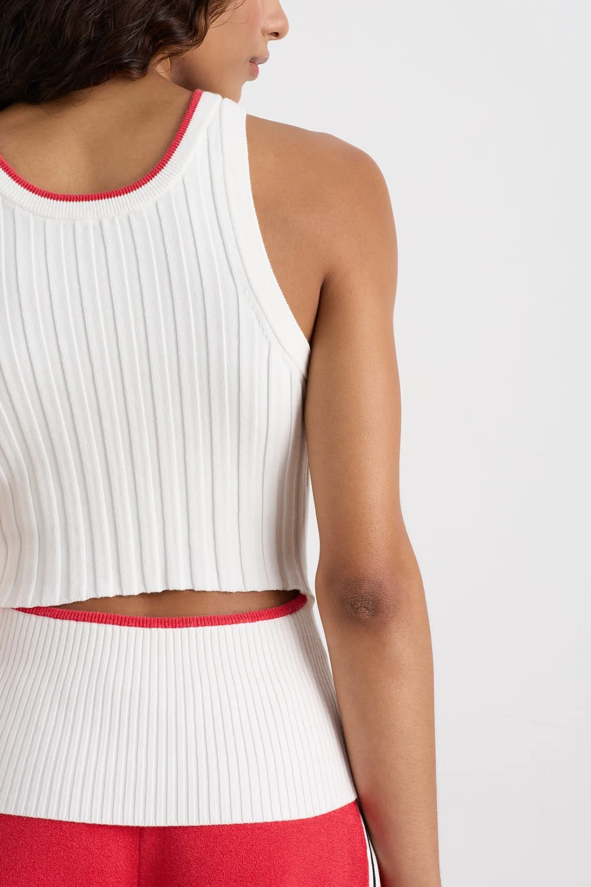 racer_split_knit_top__3-3.webp New Aje ATHLETICA Racer Split Knit Top 107 White / Passionate Red