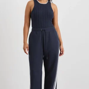 Fashion Aje ATHLETICA Racer Split Knit Top 107 Galaxy Blue