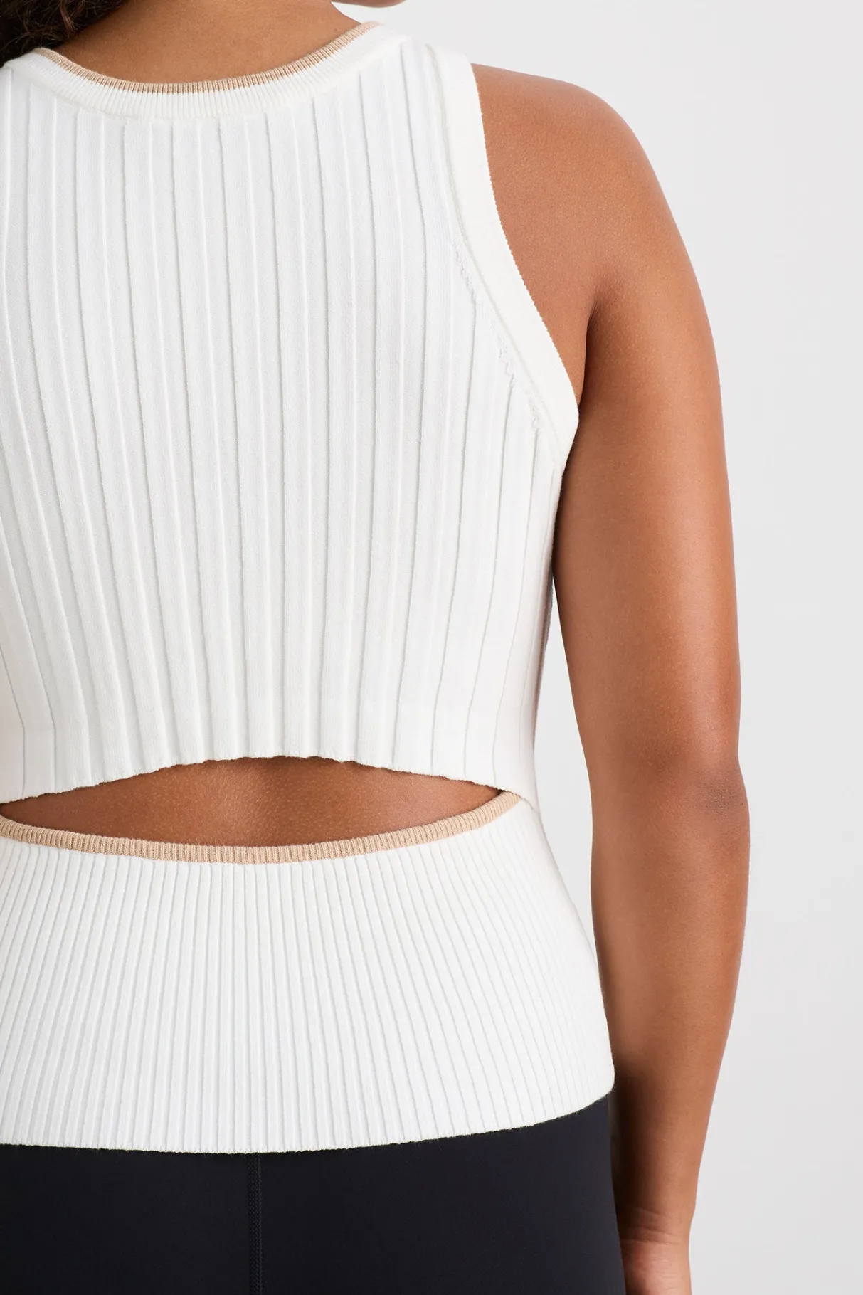 racer_split_knit_top__7.webp Discount Aje ATHLETICA Racer Split Knit Top 107 White/Natural Tan
