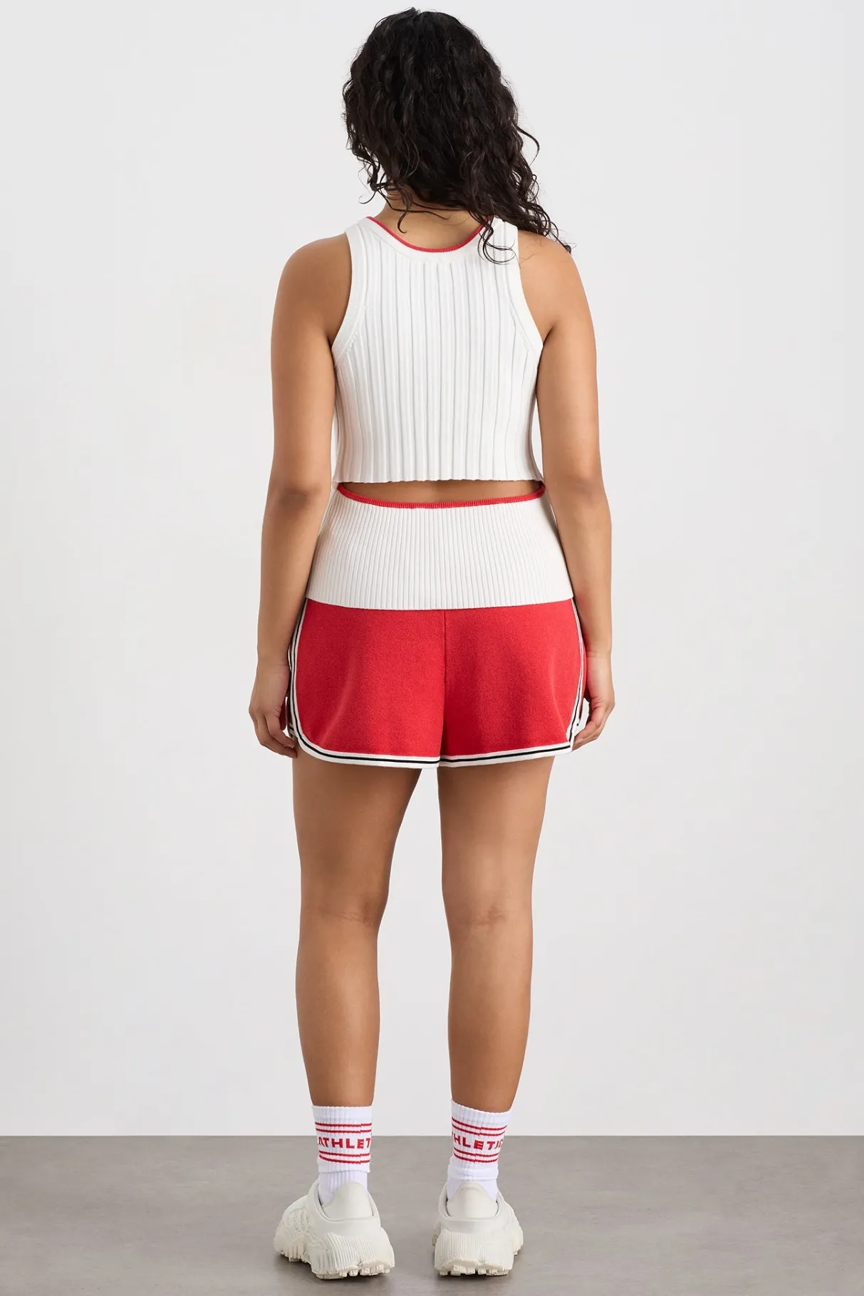 racer_split_knit_top__9-3.webp New Aje ATHLETICA Racer Split Knit Top 107 White / Passionate Red