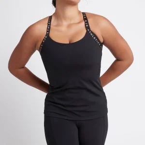Best Aje ATHLETICA Racerback Singlet 113 Black/Tangerine Orange