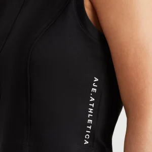 Clearance Aje ATHLETICA Raw Edge Seams Tank 138 Black/White