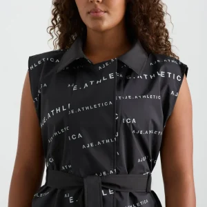 Hot Aje ATHLETICA Reversible Sleeveless Trench 703 Black