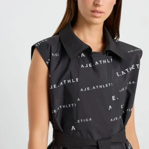 Hot Aje ATHLETICA Reversible Sleeveless Trench 703 Black