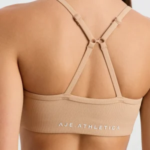 Best Sale Aje ATHLETICA Ribbed Active Sports Bra 149 Natural Tan