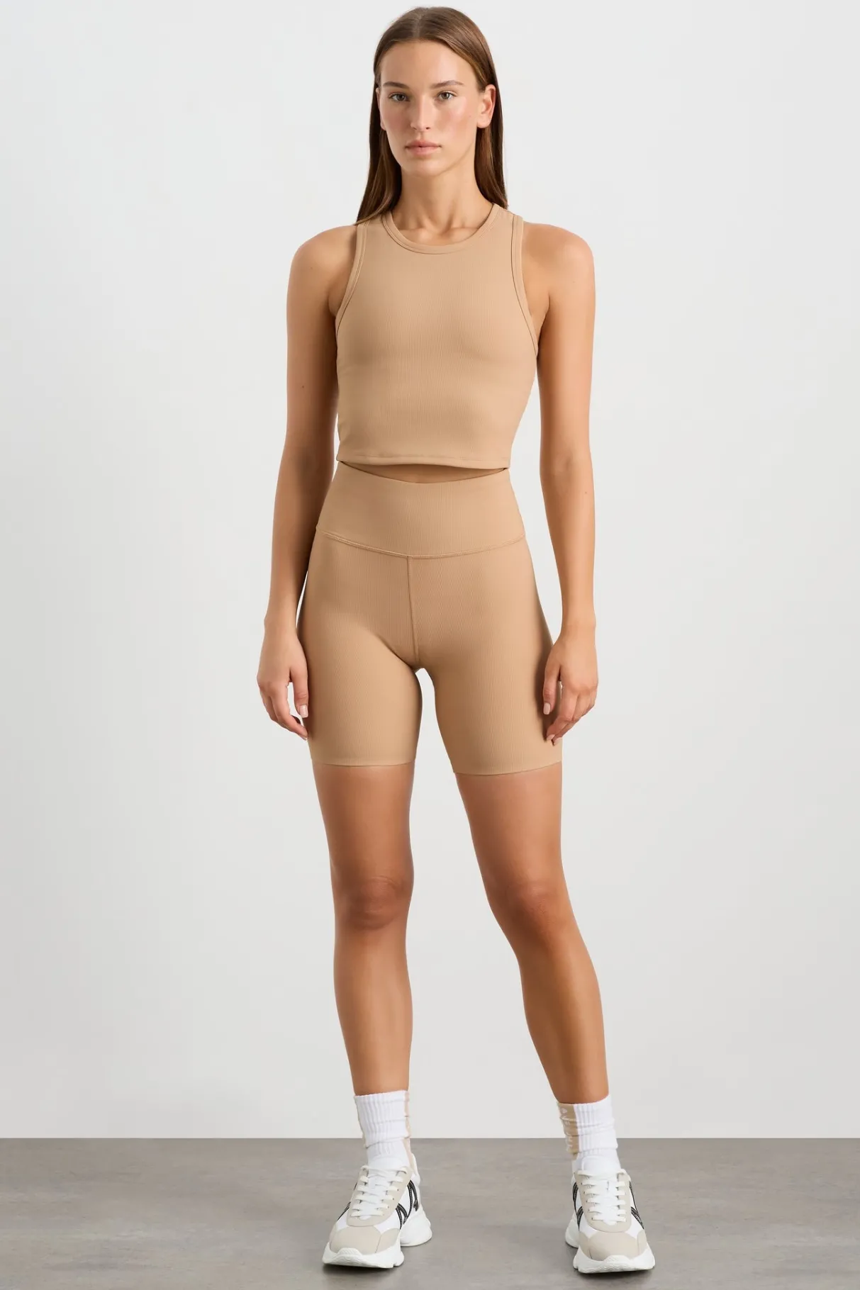 ribbed_active_tank__2.webp Hot Aje ATHLETICA Ribbed Active Tank 135 Natural Tan