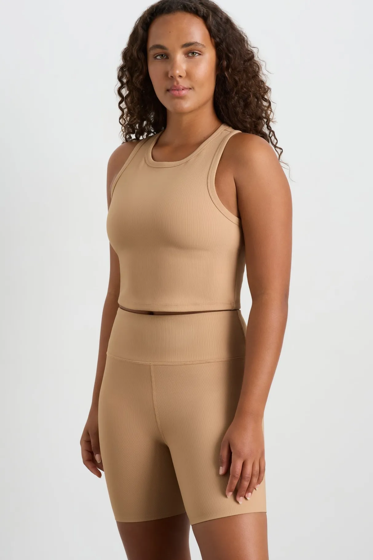 ribbed_active_tank__5.webp Hot Aje ATHLETICA Ribbed Active Tank 135 Natural Tan