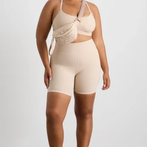 Flash Sale Aje ATHLETICA Ribbed Bike Short 601 Latte Beige