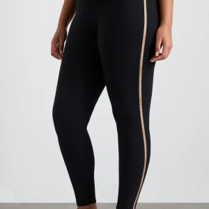 Best Sale Aje ATHLETICA Ribbed Logo Ankle Length Legging 203 Black/Natural Tan