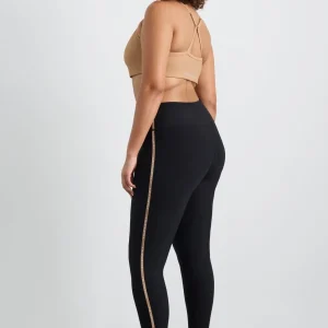 Best Sale Aje ATHLETICA Ribbed Logo Ankle Length Legging 203 Black/Natural Tan