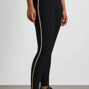 Best Sale Aje ATHLETICA Ribbed Logo Ankle Length Legging 203 Black/Natural Tan