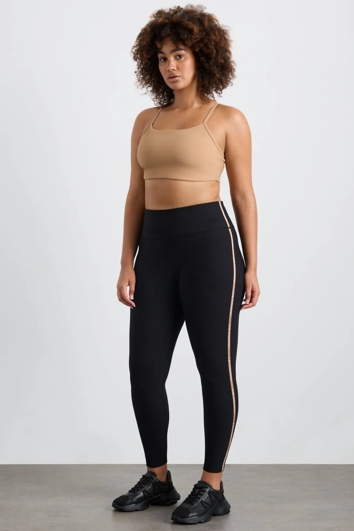 ribbed_logo_ankle_length_legging__9.webp Best Sale Aje ATHLETICA Ribbed Logo Ankle Length Legging 203 Black/Natural Tan