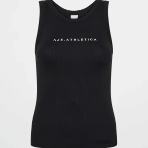 Hot Aje ATHLETICA Ribbed Racer Singlet 810 Black