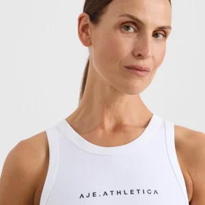 Best Sale Aje ATHLETICA Ribbed Racer Singlet 810 White