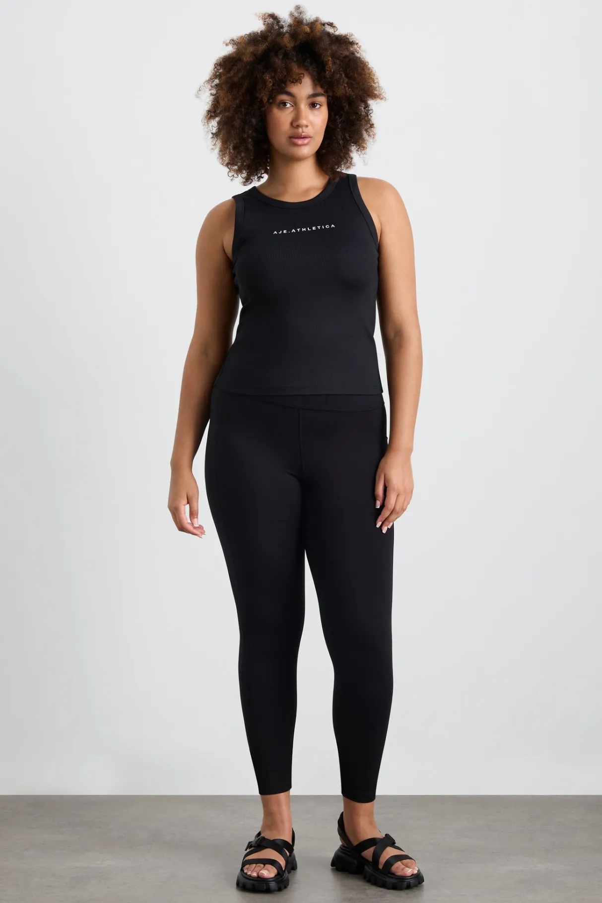 ribbed_racer_singlet__6-1.webp Hot Aje ATHLETICA Ribbed Racer Singlet 810 Black