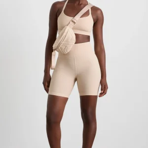 New Aje ATHLETICA Ribbed Sports Bra 376 Latte Beige