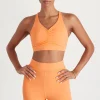 Clearance Aje ATHLETICA Ruched Crossback Bra 353 Soft Apricot
