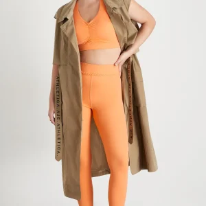 Clearance Aje ATHLETICA Ruched Crossback Bra 353 Soft Apricot