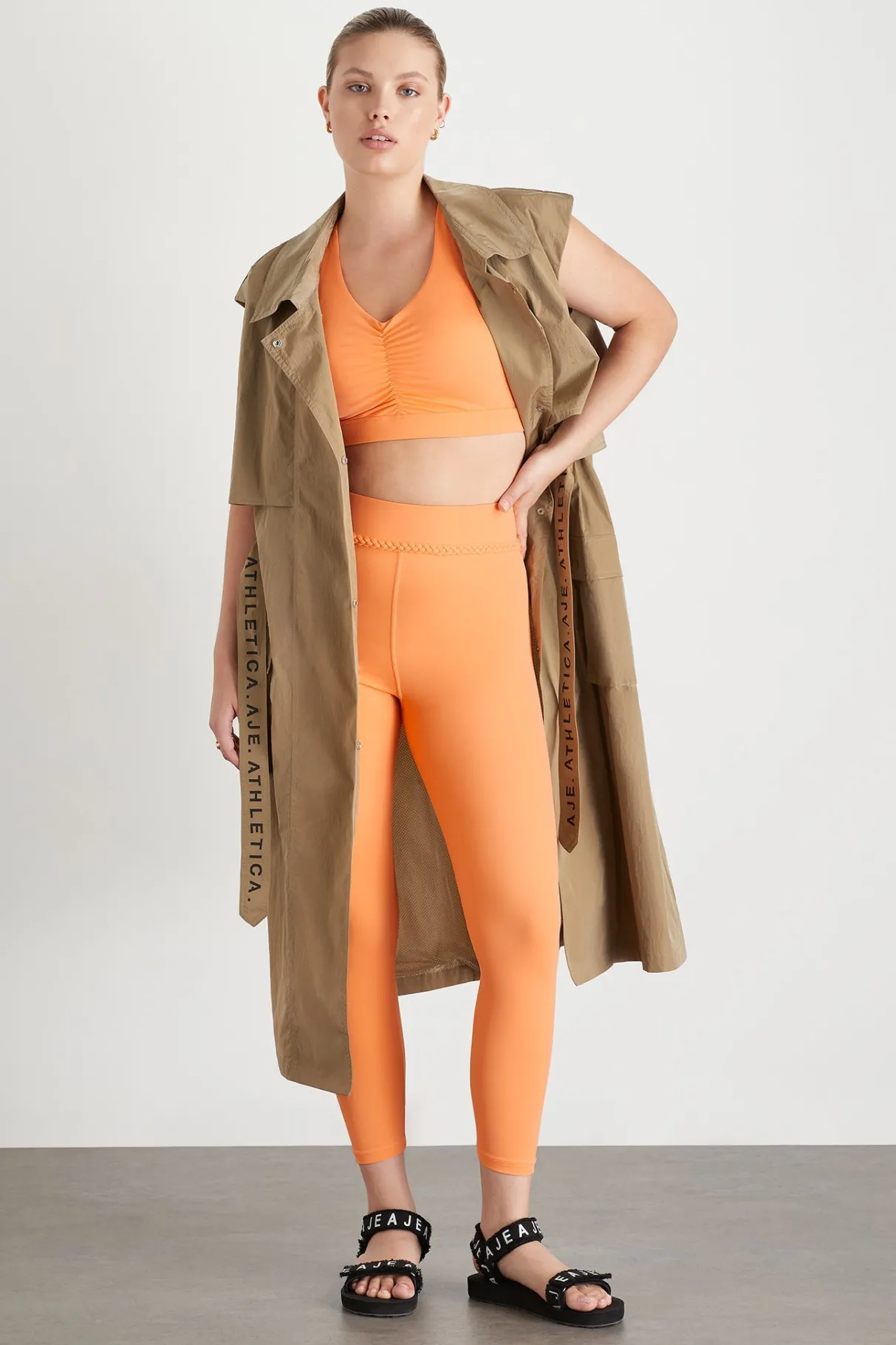 ruched_crossback_bra__12.webp Clearance Aje ATHLETICA Ruched Crossback Bra 353 Soft Apricot