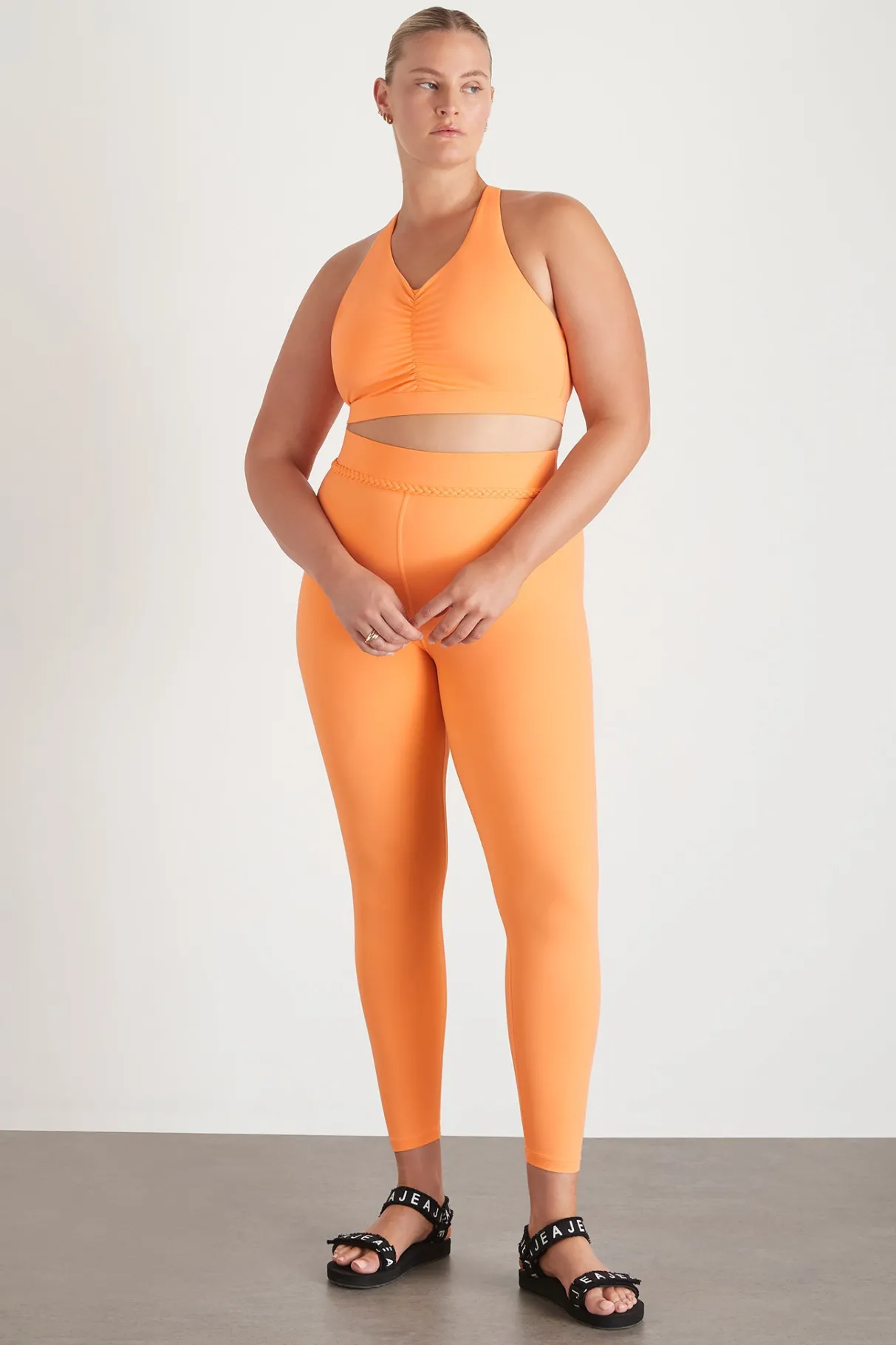 ruched_crossback_bra__13.webp Clearance Aje ATHLETICA Ruched Crossback Bra 353 Soft Apricot