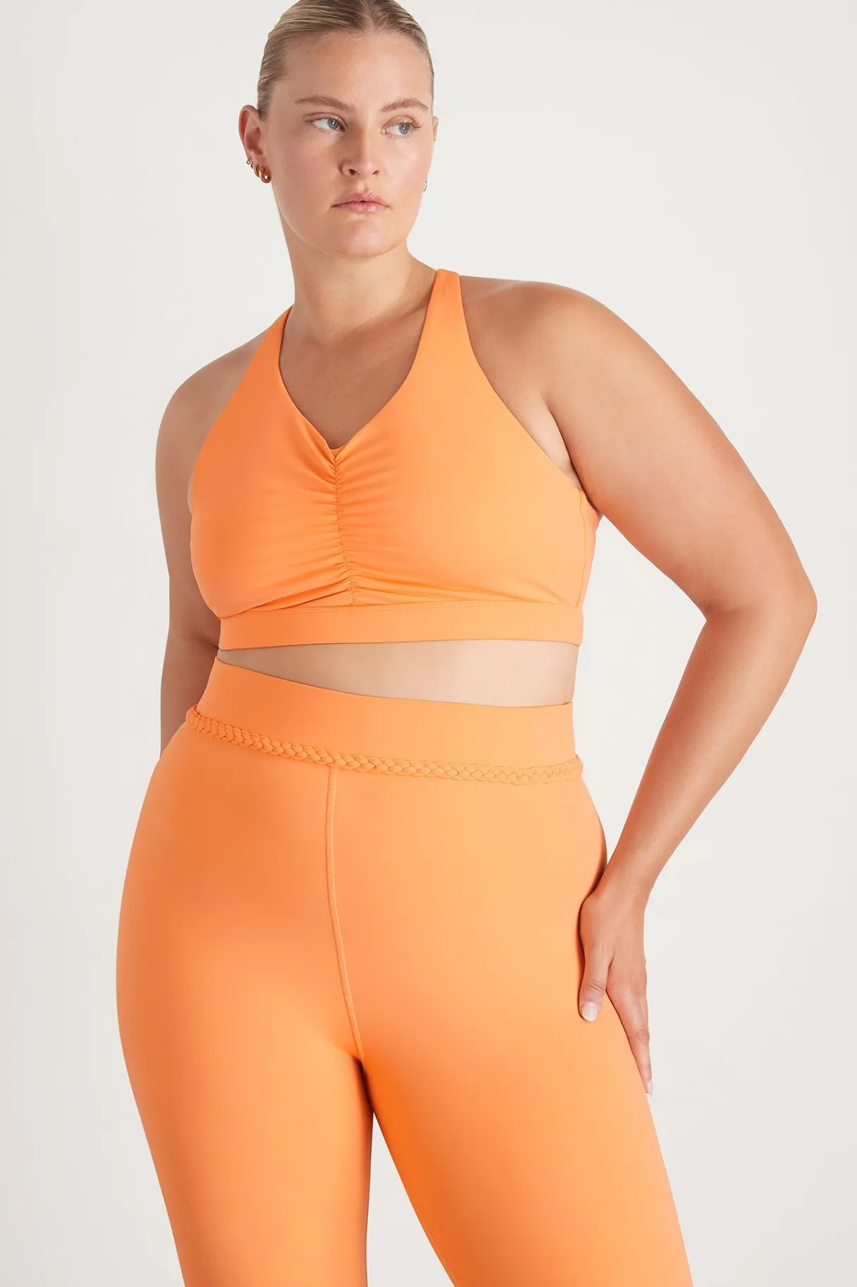 ruched_crossback_bra__14.webp Clearance Aje ATHLETICA Ruched Crossback Bra 353 Soft Apricot
