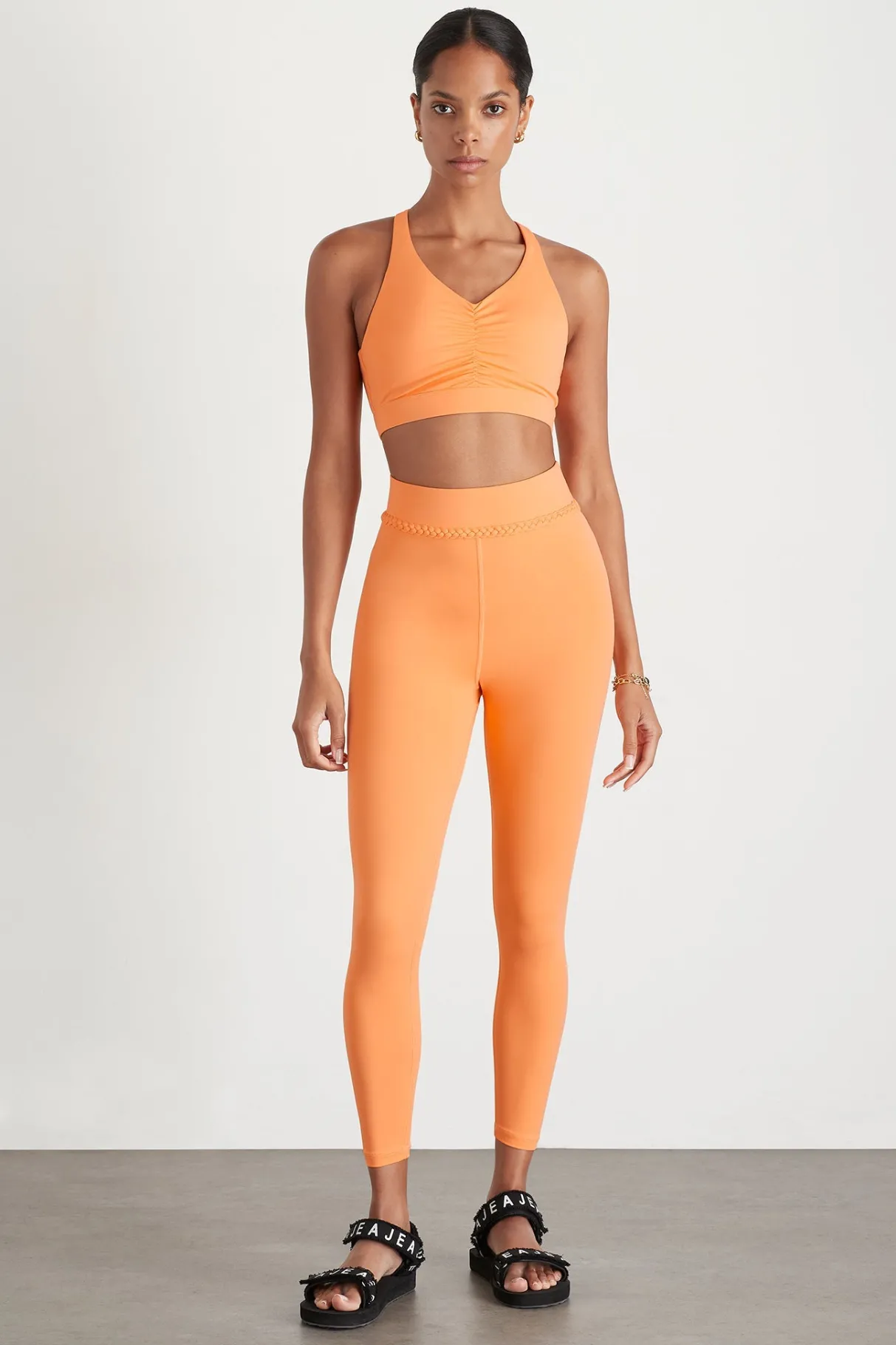 ruched_crossback_bra__2.webp Clearance Aje ATHLETICA Ruched Crossback Bra 353 Soft Apricot