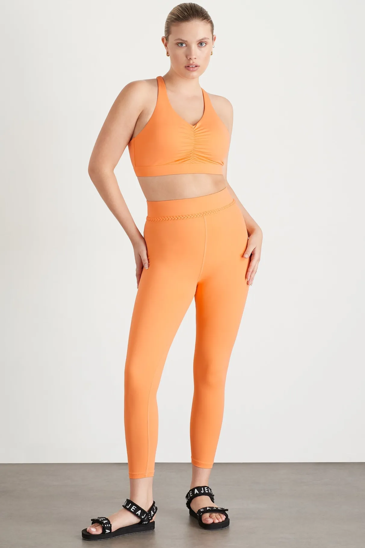 ruched_crossback_bra__8.webp Clearance Aje ATHLETICA Ruched Crossback Bra 353 Soft Apricot