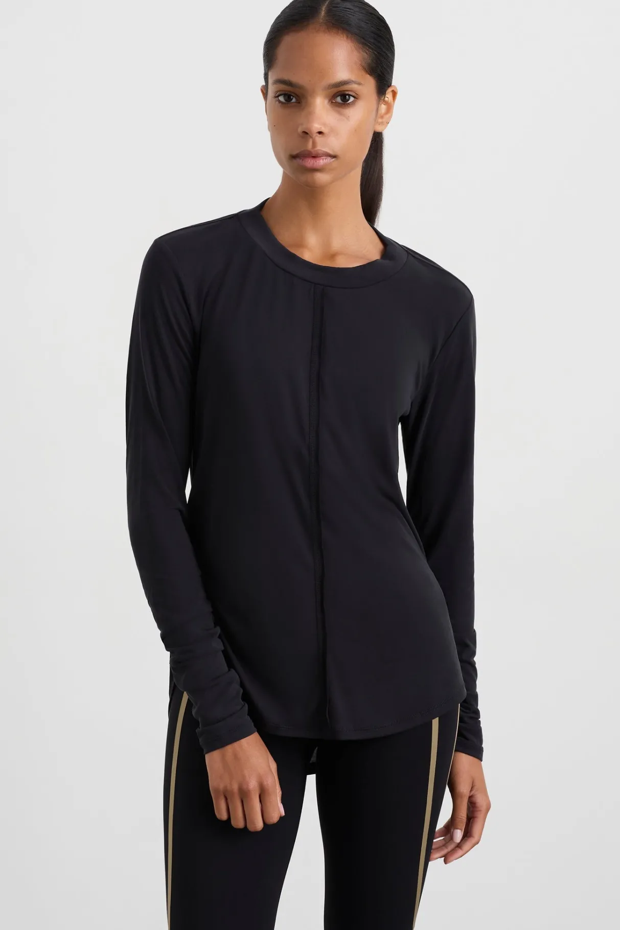 ruched_long_sleeve_top__0.webp Sale Aje ATHLETICA Ruched Long Sleeve Top 153 Black