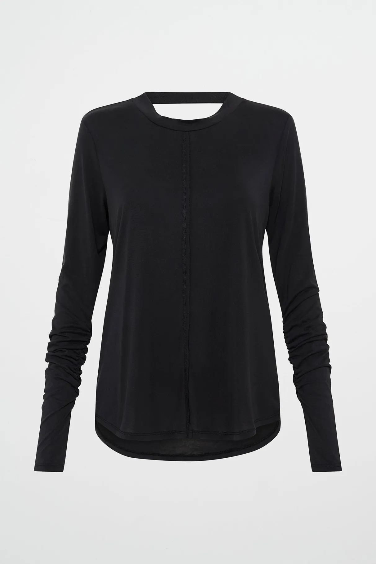 ruched_long_sleeve_top__1.webp Sale Aje ATHLETICA Ruched Long Sleeve Top 153 Black