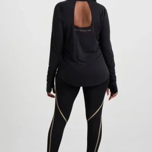 Sale Aje ATHLETICA Ruched Long Sleeve Top 153 Black