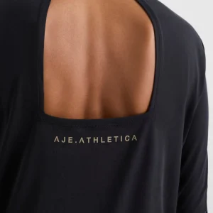 Sale Aje ATHLETICA Ruched Long Sleeve Top 153 Black