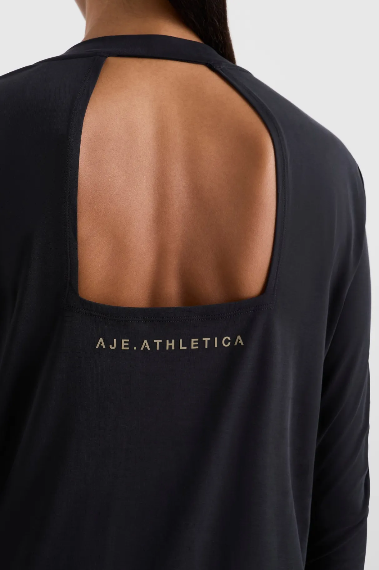 ruched_long_sleeve_top__4.webp Sale Aje ATHLETICA Ruched Long Sleeve Top 153 Black