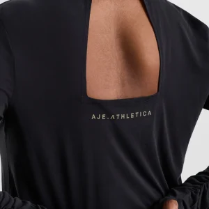 Sale Aje ATHLETICA Ruched Long Sleeve Top 153 Black