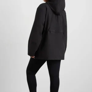New Aje ATHLETICA Ruched Longline Parka 767 Black