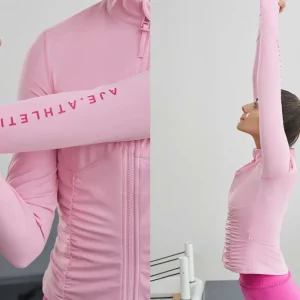 Sale Aje ATHLETICA Ruched Running Jacket 746 Candy Pink