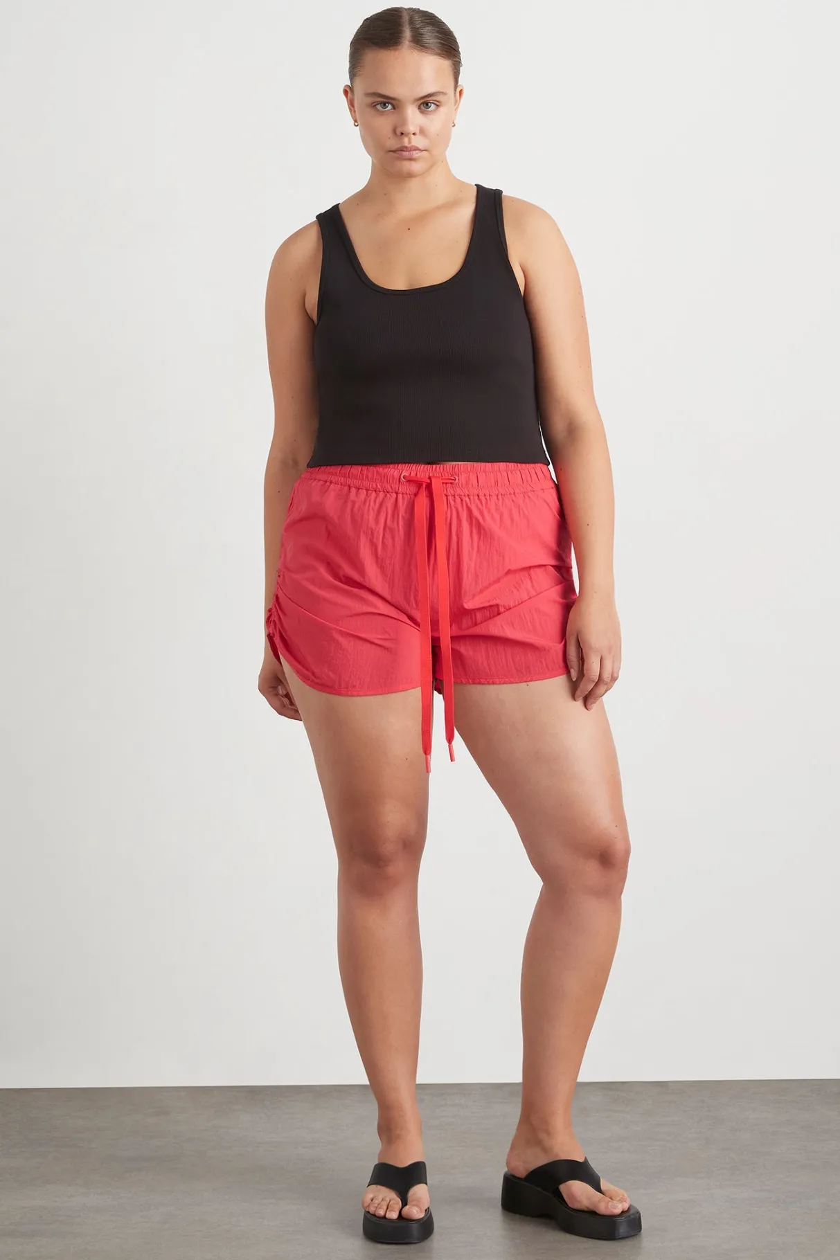 ruched_running_short__11.webp Outlet Aje ATHLETICA Ruched Running Short 602 Watermelon Pink