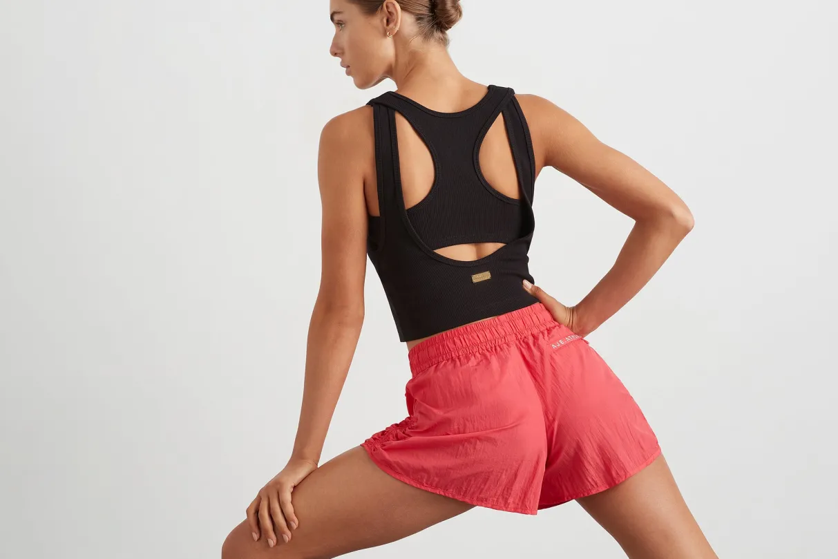 ruched_running_short__16.webp Outlet Aje ATHLETICA Ruched Running Short 602 Watermelon Pink