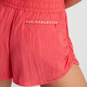 Outlet Aje ATHLETICA Ruched Running Short 602 Watermelon Pink