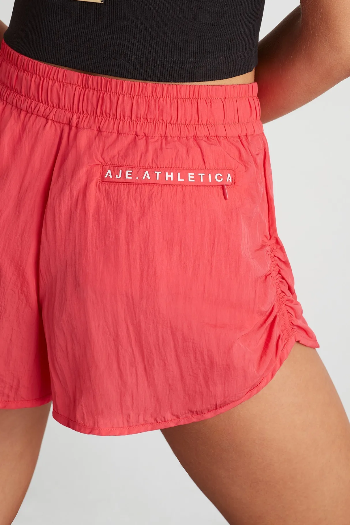 ruched_running_short__3.webp Outlet Aje ATHLETICA Ruched Running Short 602 Watermelon Pink