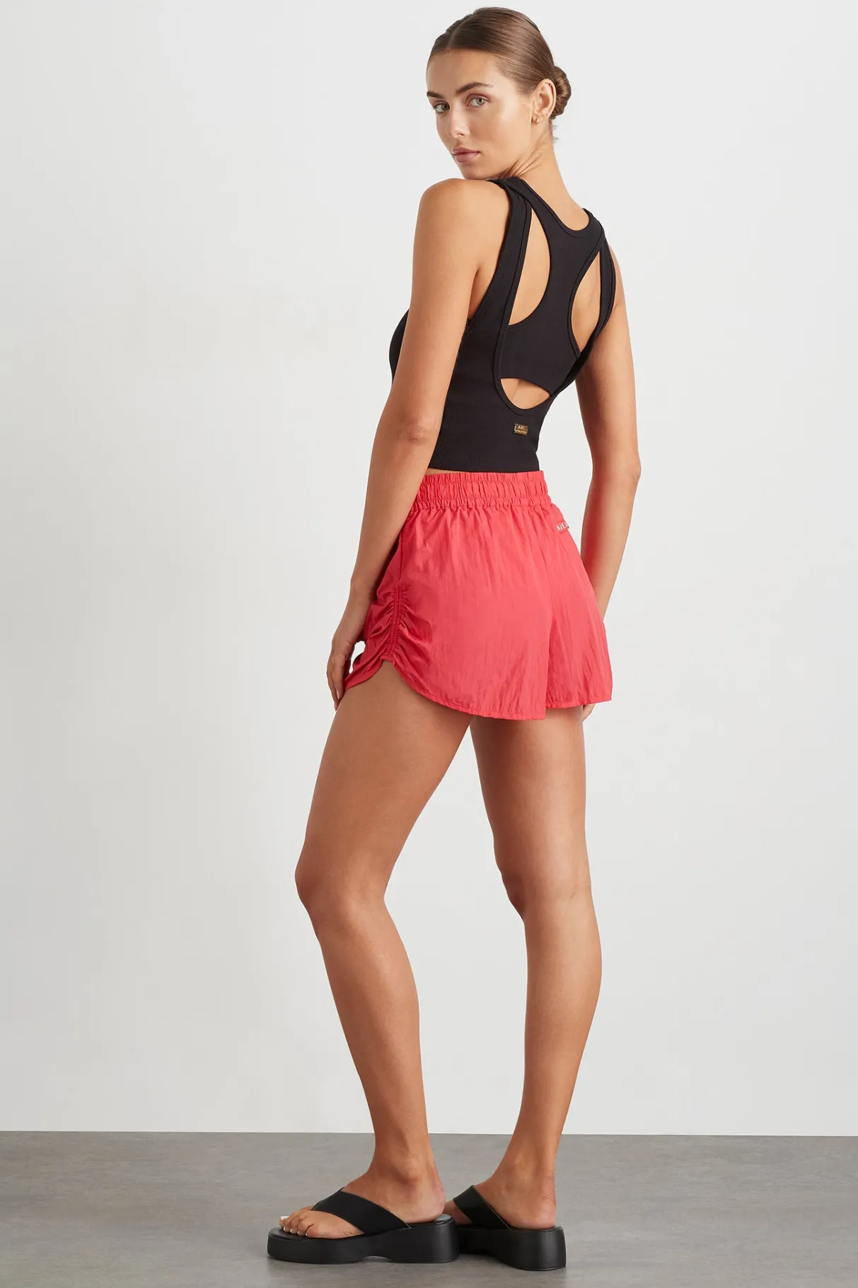 ruched_running_short__4.webp Outlet Aje ATHLETICA Ruched Running Short 602 Watermelon Pink