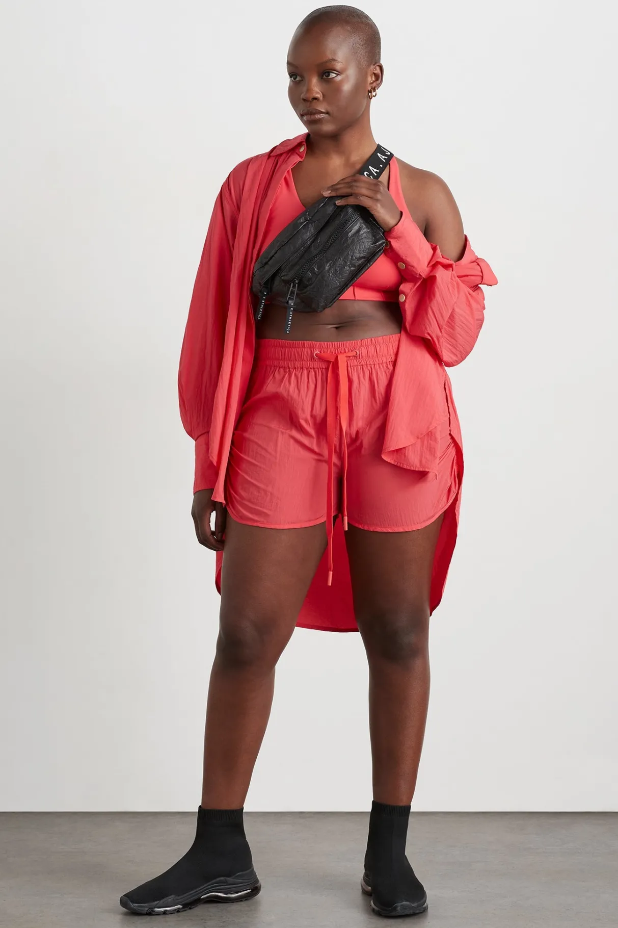 ruched_running_short__6.webp Outlet Aje ATHLETICA Ruched Running Short 602 Watermelon Pink