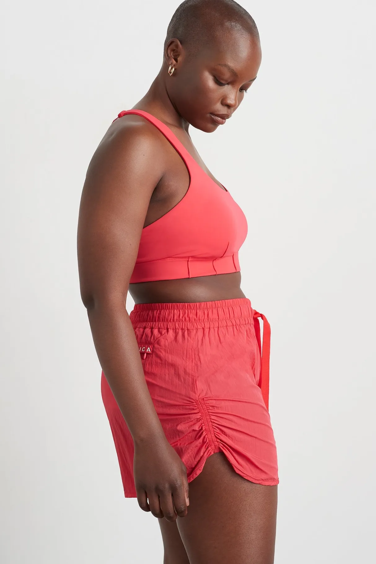 ruched_running_short__9.webp Outlet Aje ATHLETICA Ruched Running Short 602 Watermelon Pink