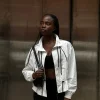 Discount Aje ATHLETICA Ruched Spray Jacket 716 White