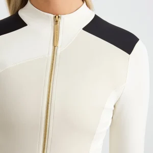 Flash Sale Aje ATHLETICA Run Panel Jacket 709 Moonstone Grey / Ecru / Black