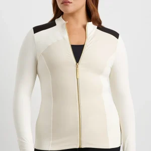 Flash Sale Aje ATHLETICA Run Panel Jacket 709 Moonstone Grey / Ecru / Black