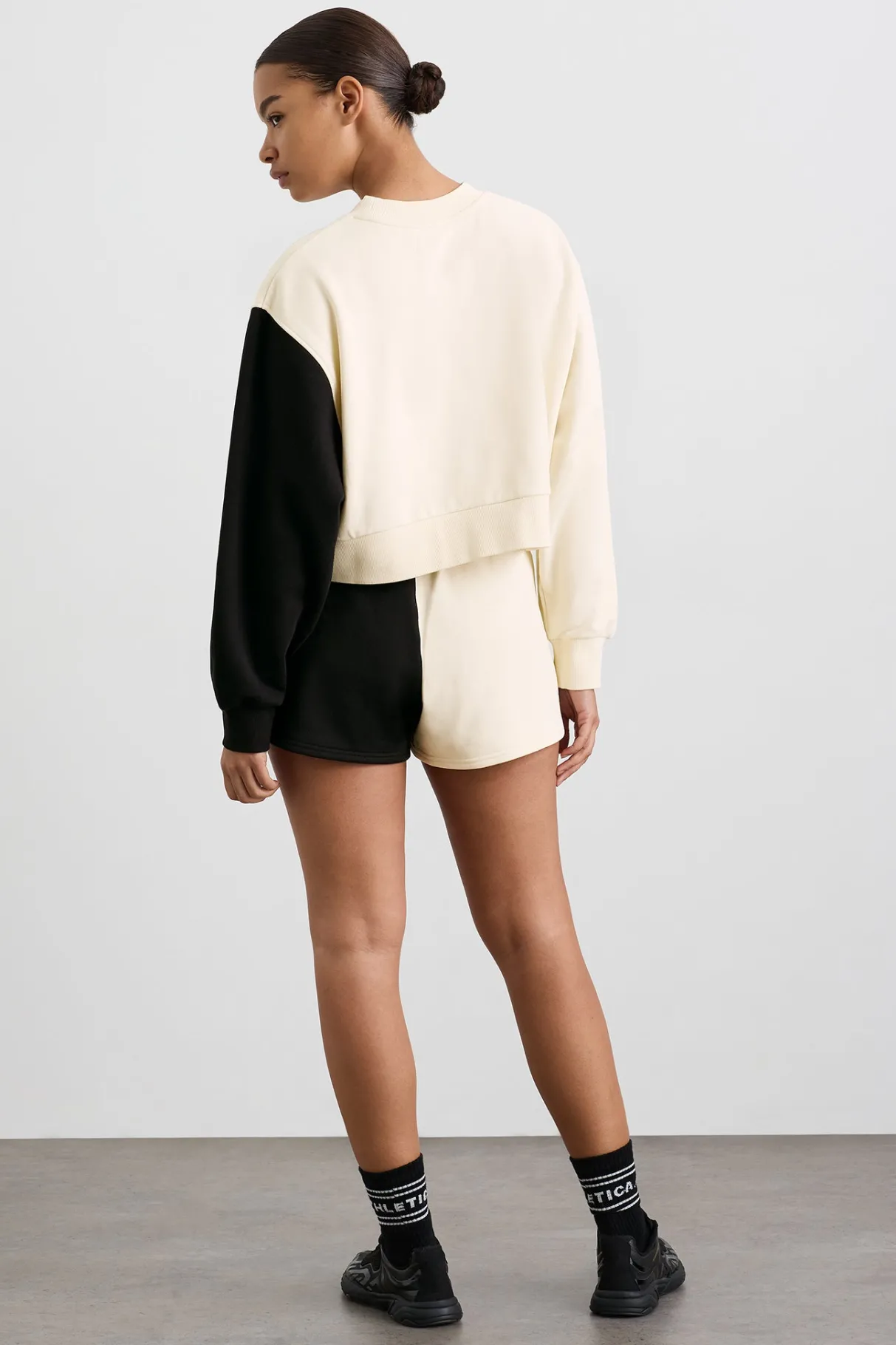 scrunch_terry_shorts__10.webp Hot Aje ATHLETICA Scrunch Terry Shorts 613 Limestone Beige Black