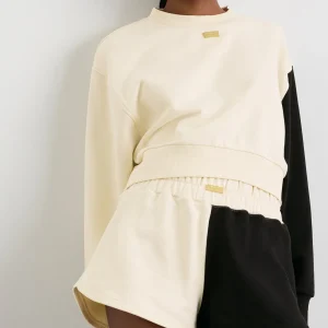 Hot Aje ATHLETICA Scrunch Terry Shorts 613 Limestone Beige Black