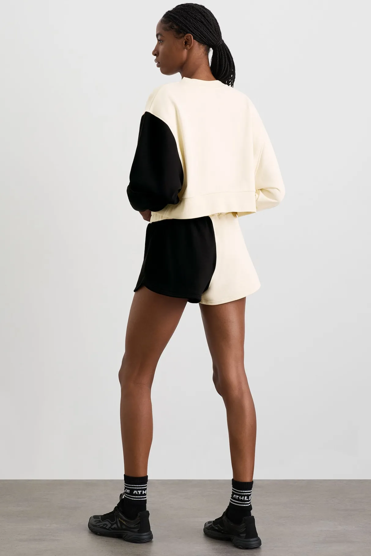 scrunch_terry_shorts__5.webp Hot Aje ATHLETICA Scrunch Terry Shorts 613 Limestone Beige Black